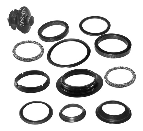 Juego De Direccion Semi Integrado 1-1/8 Neco - Negro