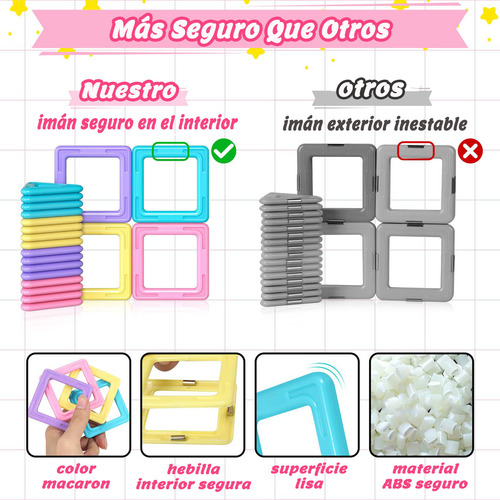 Juego De Bloques Magnéticos Educativos Niños Regalo 40pcs