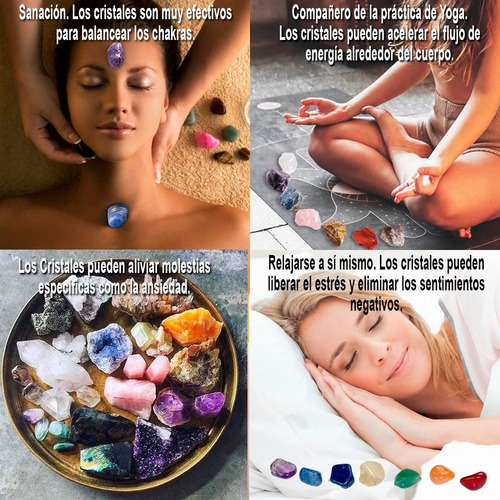 Imagen 4 de 7 de Set Piedras 7 Chakras + Cristales + Pendulo, 3 Productos Más