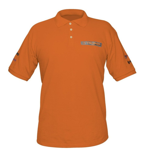 Playera Tipo Polo Naranja, Para Caballero, Talla M, Truper