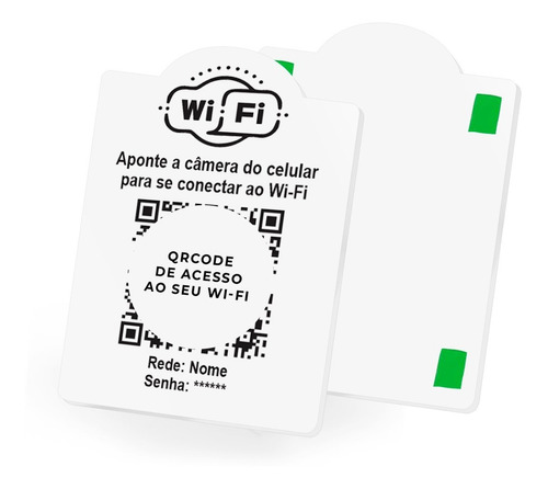 Placa Wi-fi Com Qr Code Acrílico 3mm Personalizado