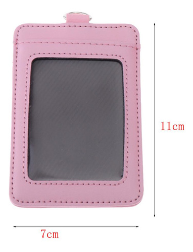 Funda De Tarjeta De Identificación Titular Con Rosado