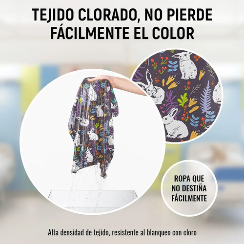 Pijama Cirúrgico Estampado De Corte Reto Com Bolsas Uniform-
