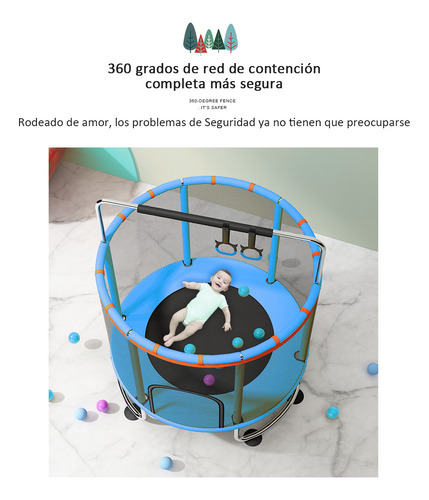 Trampolín Para Niños Trampolín Seguro Con Protección