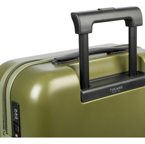 Valija De Cabina Carry On Tucano Ted 40l Rígida Cierre Tsa Verde Lisa