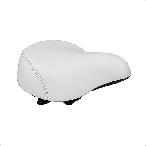 Asiento Para Bicicleta Ancho Con Resorte Blanco Mariluz