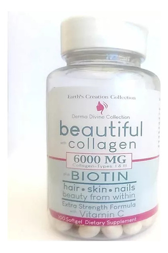 Colágeno 6000 Mg, Biotin 10000