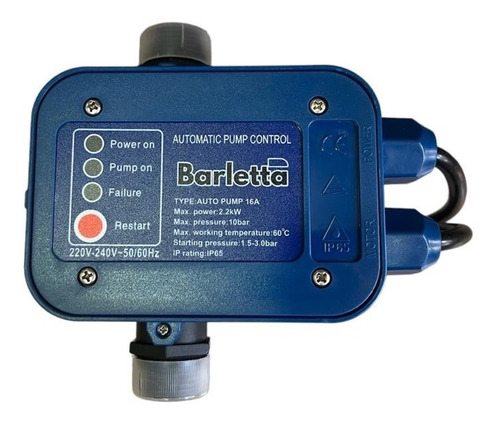 Controlador Para Bombas - Barletta Hasta 3hp C/cables