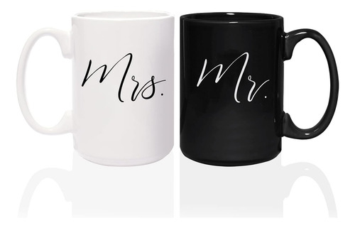 Tazas A Juego Mr And Mrs De Canopy Street, 2 Tazas Gigantes