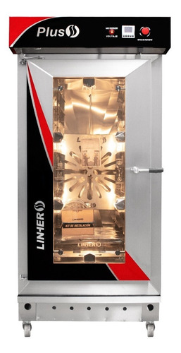 Horno Industrial Plus Plus12 Para Panadería Puerta Con Visor Plateado