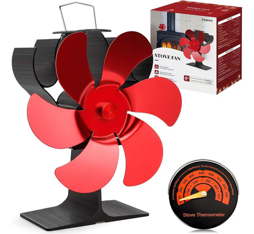 Ventilador De Estufa De Leña, Ventilador De Chimenea De 6 As