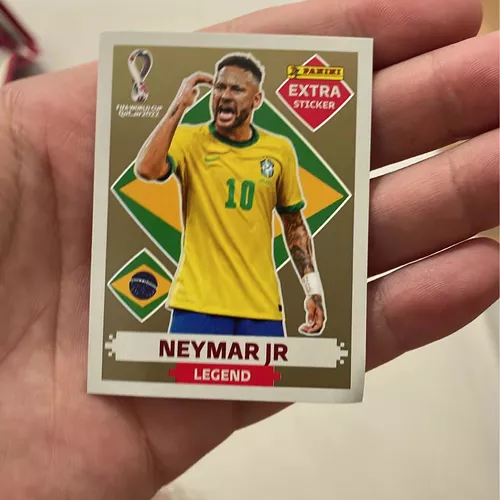 Figurinha Extra do Neymar Jr. Ouro Legend da Copa do Mundo do Qatar 2022 -  Item de Coleção Original Panini