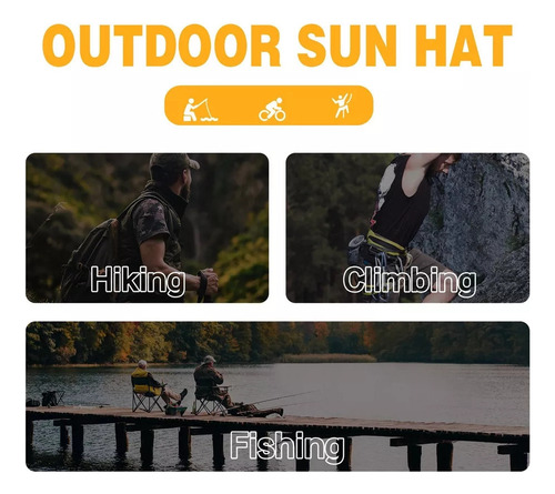 . Gorra De Pescador Con Protector Solar Y Sombrero De Ala