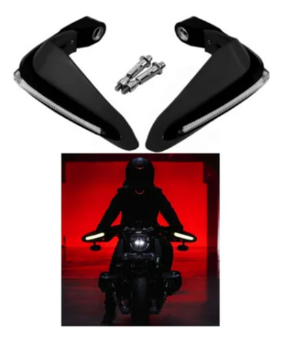 Protector De Manillar Led Para Motocicleta, A Prueba De Vien