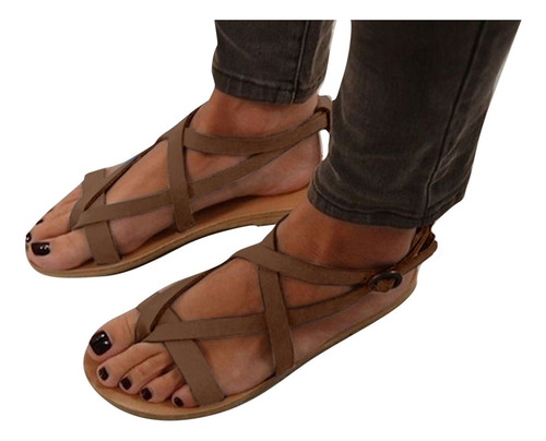 Chancletas De Playa Con Correa Plana For Mujer, Pantuflas R