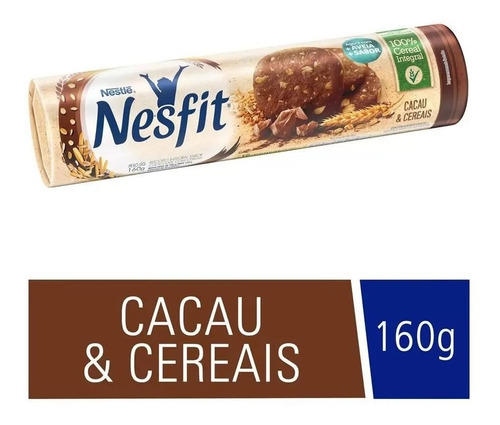 Imagem 1 de 5 de Biscoito Cacau & Cereais Nesfit 160grs