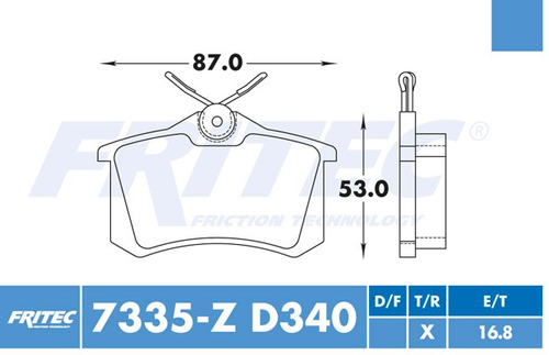 Balatas Trasero Volkswagen Golf 2004 2l Ceramicas D340 Fmsi