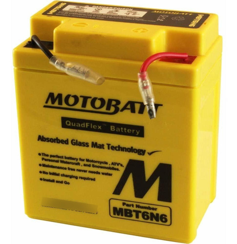 Motobatt Mbt6n6 6 5 Amperio Bateria Quadflex Agm Fabrica