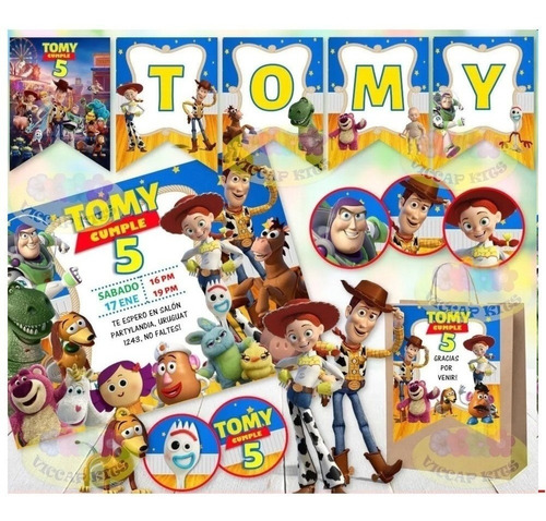 Kit Imprimible Toy Story 100% Editable Decoración Candy Bar
