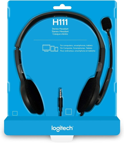 Audifonos Logitech H111 Estéreo Supraaurales Microfono 3.5m.