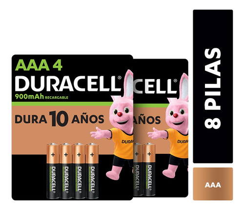 Pack 8 Pilas Recargables Duracell  Aaa / Superstore