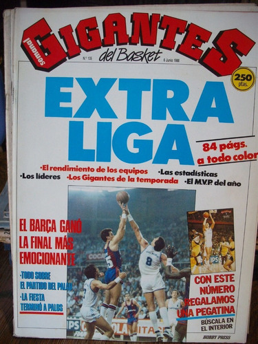 Revista Gigantes Del Basket Barcelona Campeón De Liga 87-88 