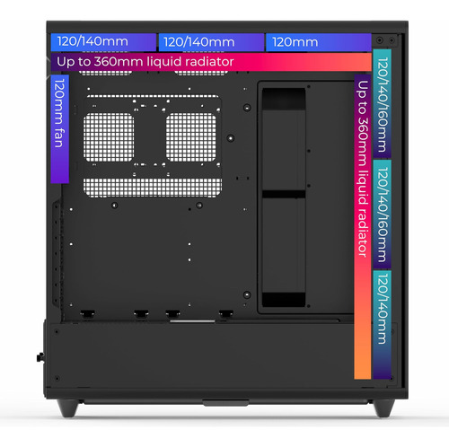 Rosewill Helium Air Black Mid Tower Computer Gaming Gaming G