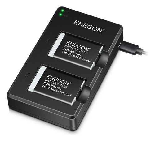 Enegon Nb-13l - Bateria De Ion De Litio De Repuesto  2 Paqu