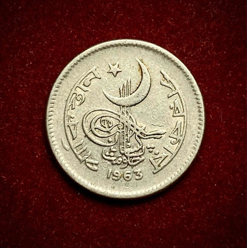 Moneda 25 Paisa Pakistan 1963 Km 22 Estrella Y Luna