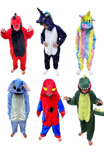 Pijama Kigurumi Niño Unicornio Dinosaurio Jirafa Cebra Panda