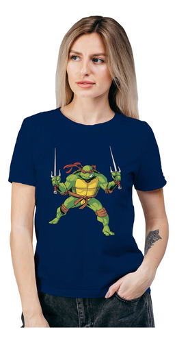 Polera Mujer Tortugas Ninja Rafael Algodón Orgánico Wiwi