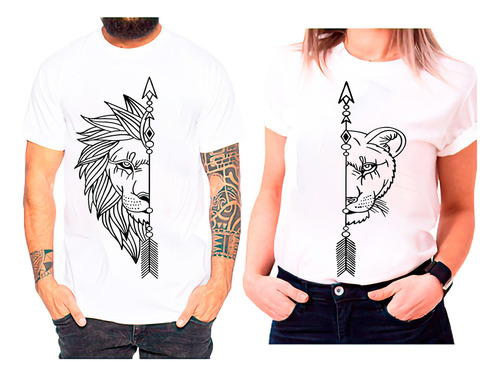 Polera Duo Parejas Día De Los Enamorados Leones Exclusiv 118