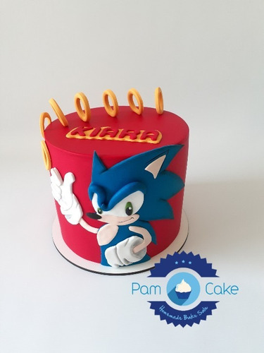 Torta Artesanal Cumpleaños Sonic Juego Sonic 