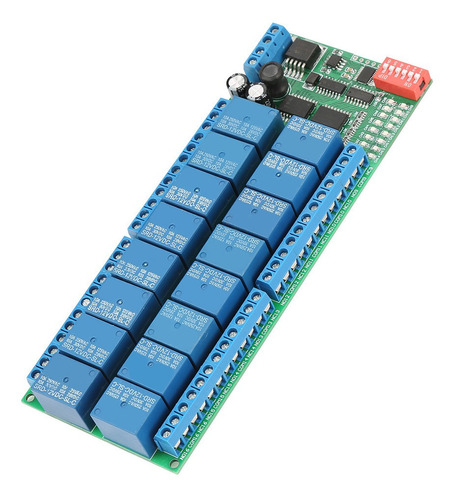 Módulo De Relé Plc Modbus Rtu Rs485 De Dc 12 V Y 16 Canales