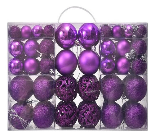Para Njn 100 Adornos De Navidad (100 Unidades, Morado) /