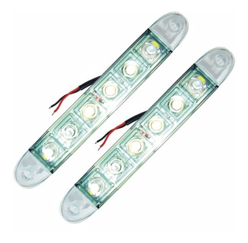 Kit Farol Auxiliar Day Light Dni 12v - Luz Diurna C/ 6 Leds