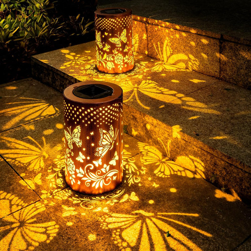 Linternas Solares De Mariposa Al Aire Libre Impermeables R