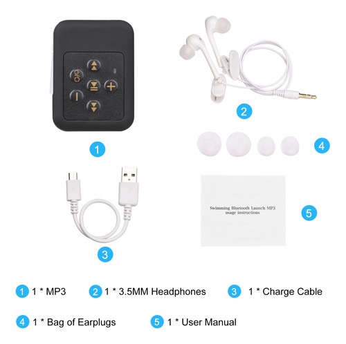 Esporte De Mp3 Player Para Fones De Ouvido Pessoais De 3,5 M