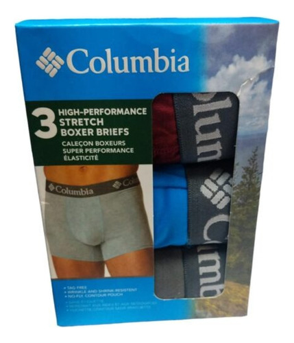  Pack De 3 Boxers Columbia Talla L Cod. 4449