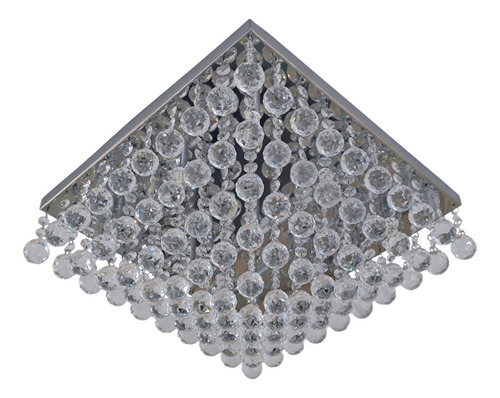 Lustre De Cristal Legítimo Para Sala Estrutura Cristal /inox