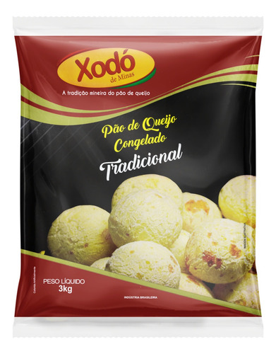 Pão de Queijo Congelado Tradicional Xodó de Minas Pacote 3kg