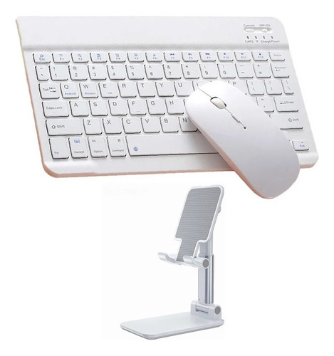 Soporte Plegable + Juego De Teclado Y Mouse Bluetooth