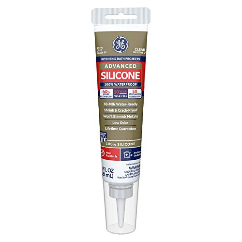 Ge Ge284 De Silicona 2 + Cocina Y Baño Masilla 2,8 Oz Claro 