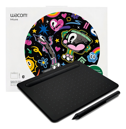 Tableta De Dibujo Wacom Intuos Small Black Bluetooth Black