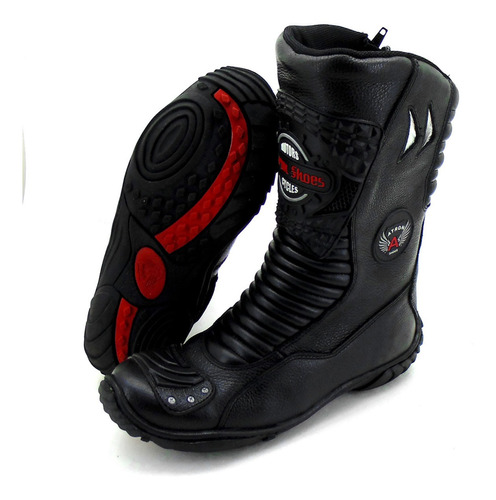 Bota Motociclista Atron Shoes 302 Feminina Promoção 