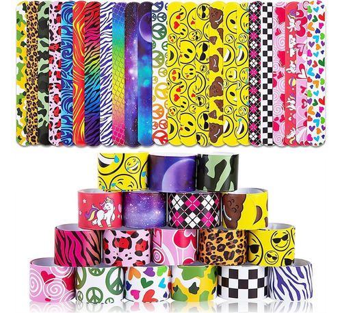 Pulseras De Bofetada Para Niños 100 Pcs Pulseras a presión