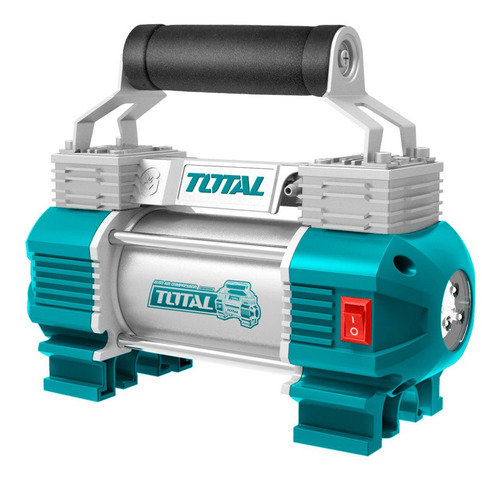 Compresor de aire mini a batería portátil Total Tools Industrial TTAC2506 12V turquesa/plateado