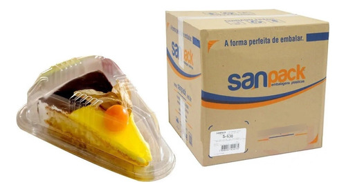 Embalagem Para Fatia Torta - Triangular Sanpack S-630 C/100