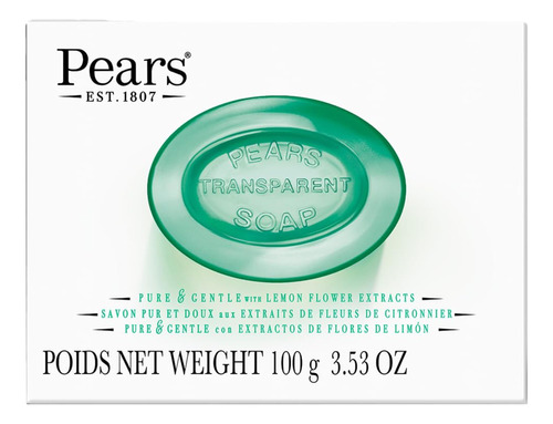 Sabonete Pears Transparent Extrato Flor Limão 100g Importado