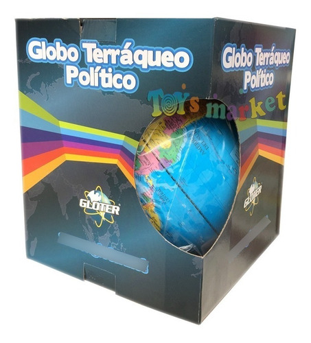 Imagen 6 de 8 de Globo Terráqueo Luminoso Político Gloter 25 Cm Luz Velador